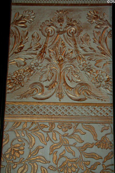 Original Lincrusta-Walton linoleum wall treatment at Byers-Evans House. Denver, CO.