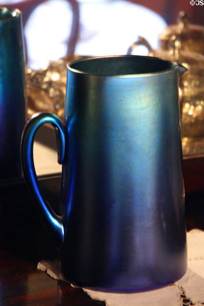 Blue Tiffany pitcher at Byers-Evans House. Denver, CO.