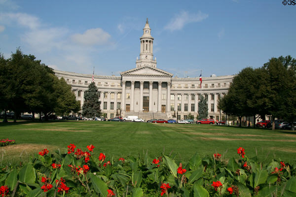 City & County Building over Civic Center garden. Denver, CO.
