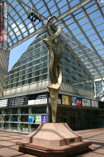 Infinite Energy sculpture 1980 by Victor M. Contreras at Helen Bonfils Theater Complex of Denver Performing Arts Complex. Denver, CO.