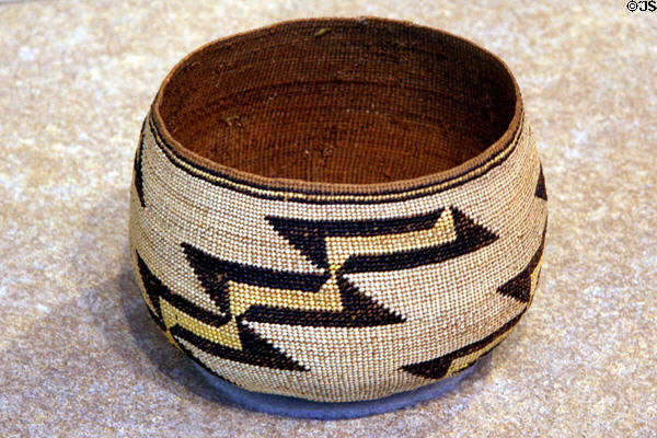 Yurok trinket basket (1910) at Denver Art Museum. Denver, CO.