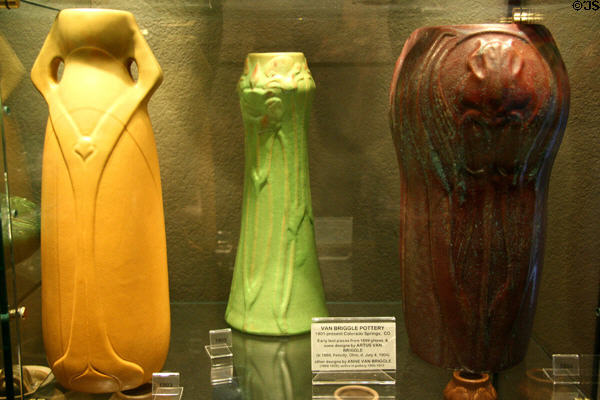Van Briggle pottery from Colorado Springs at Kirkland Museum. Denver, CO.
