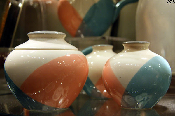 Tri-tone Kitchenware (1953-4) by Eva Stricker Zeisel made by Hall China, OH at Kirkland Museum. Denver, CO.