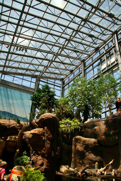 Architecture of Downtown Aquarium. Denver, CO.