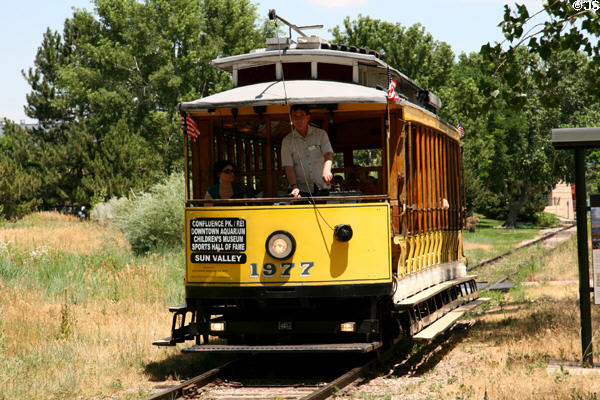 Heritage streetcar of Platte Valley Trolley line. Denver, CO.