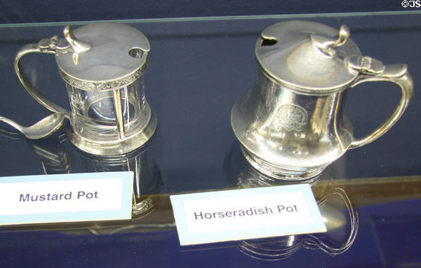 Railway mustard & horseradish pots at Colorado Railroad Museum. CO.