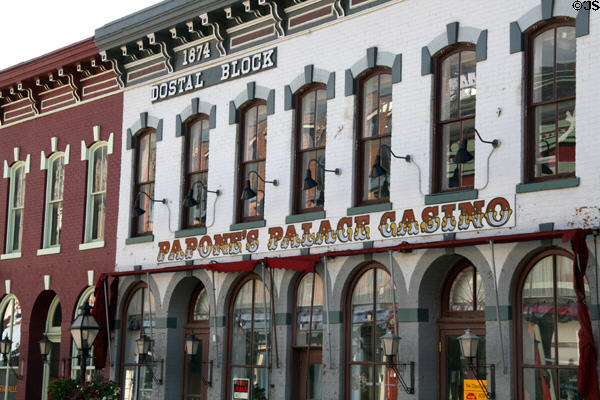 Dostal Block (1874) (118 Main St.) now Papone's Palace Casino. Central City, CO.