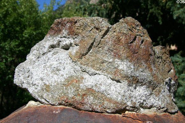 Gold Ore mounted on 6th St. Street. Georgetown, CO.