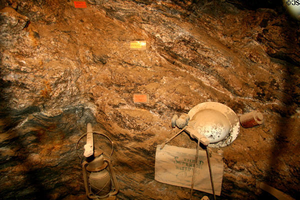 Mine face in Double Eagle Gold Mine at Argo Gold Mine & Mill. Idaho Springs, CO.