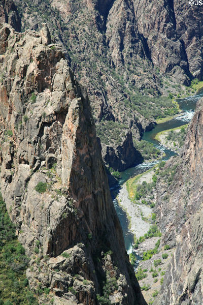 View into Black Canyon of Gunnison National Park. CO.