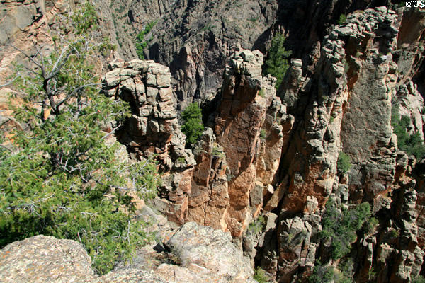 Pinnacles in canyon at Gunnison National Park. CO.