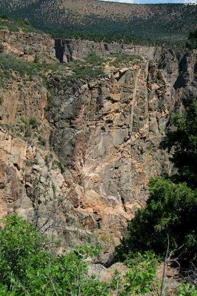 Canyon rock striations at Gunnison National Park. CO.