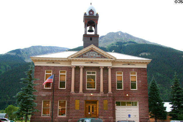 Silverton City Hall (1908) on Greene St. Silverton, CO.