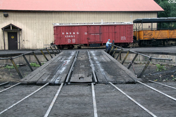Turntable of Durango & Silverton Railroad. Durango, CO.