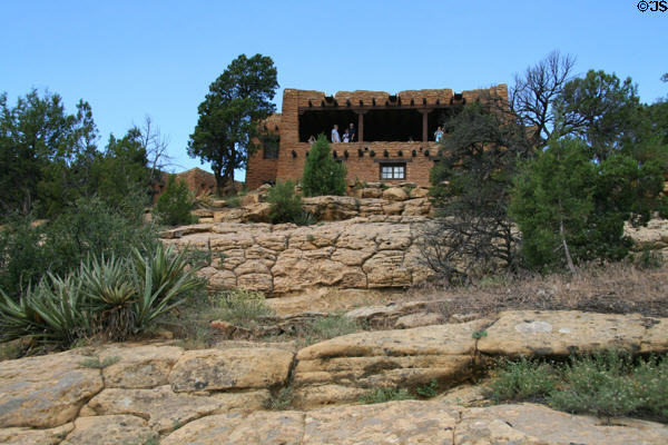 Observation deck part of Chapin Mesa Museum of Mesa Verde National Park. CO.