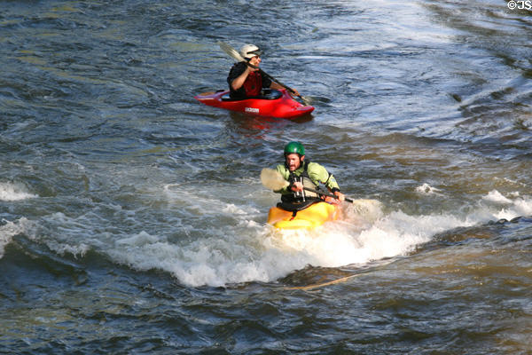 Kayakers on Arkansas River. Salida, CO.