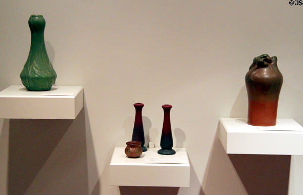 Collection of Van Briggle pottery at Colorado Springs Fine Arts Center. Colorado Springs, CO.