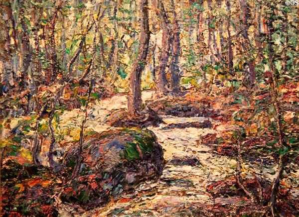 Colorado Springs Landscape, Cheyenne Creek painting (undated) by Ernest Lawson at Colorado Springs Fine Arts Center. Colorado Springs, CO.