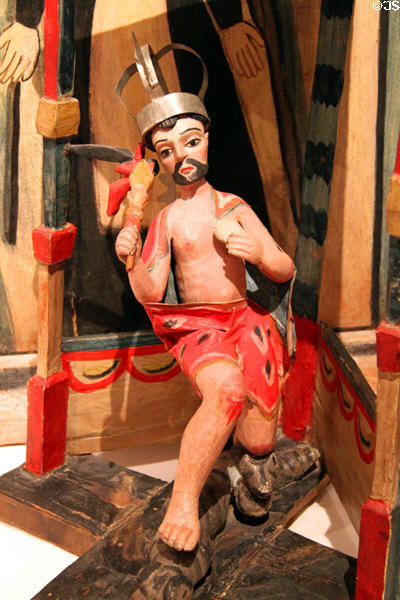 St Jerome sculpture from Talpa Family Chapel (1838) by José Rafael Aragón at Colorado Springs Fine Arts Center. Colorado Springs, CO.