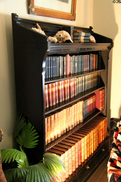 Book shelf at McAllister House Museum. Colorado Springs, CO.