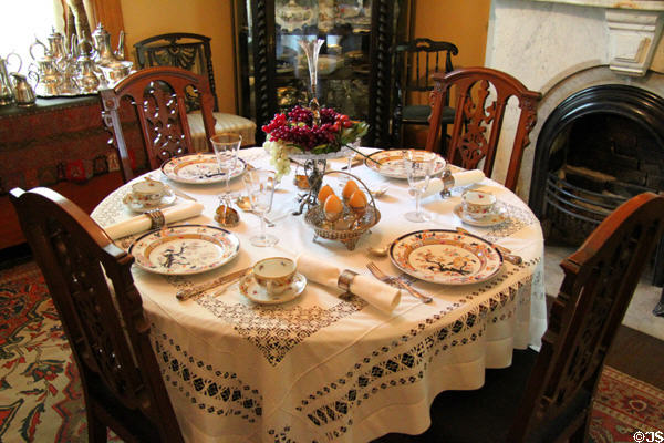 Dining room table at McAllister House Museum. Colorado Springs, CO.