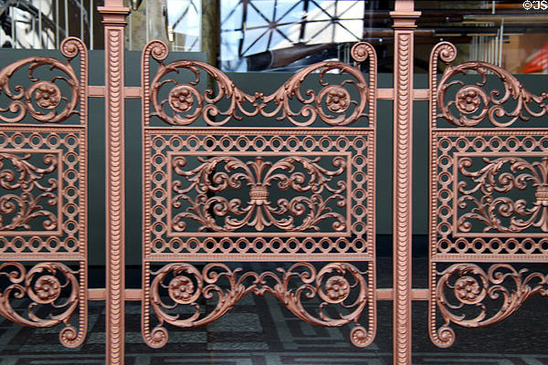 Staircase railing at Colorado Springs Pioneers Museum. Colorado Springs, CO.