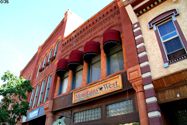 Heritage buildings in Manitou Springs historic district. Manitou Springs, CO.