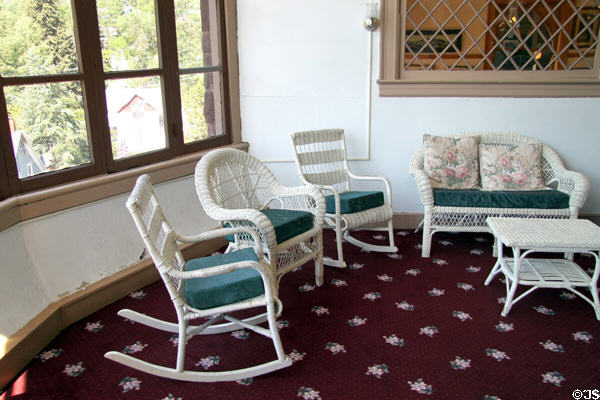 Rattan chairs at Miramont Castle. Manitou Springs, CO.