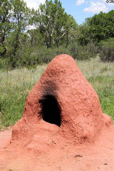 Clay bake oven at 1860's Galloway Homestead at Rock Ledge Ranch Historic Site. Colorado Springs, CO.