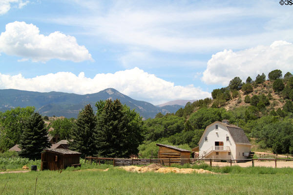 1880's Chambers Home & Ranch at Rock Ledge Ranch Historic Site. Colorado Springs, CO.