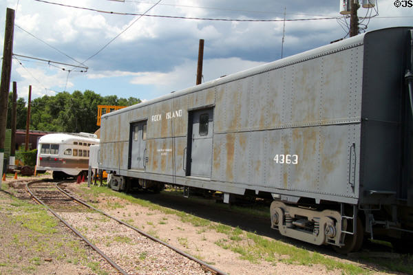 Rock Island Railway Express Agency car at Pikes Peak Historical Railway Foundation. Colorado Springs, CO.