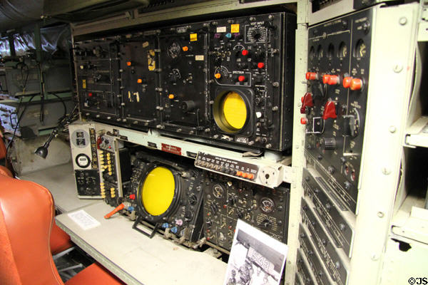 Radar control panel in Lockheed EC-121T Warning Star Constellation (1953) at Peterson Air & Space Museum. Colorado Springs, CO.