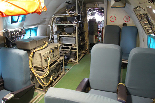 Intelligence gathering section in Lockheed EC-121T Warning Star Constellation (1953) at Peterson Air & Space Museum. Colorado Springs, CO.