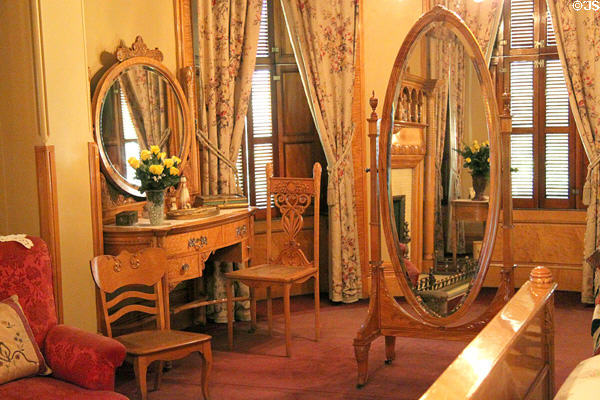 Bedroom set with mirrors at Rosemount House Museum. Pueblo, CO.