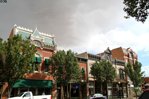 Union Ave. streetscape with Hanna, Graham-Wescott & DeRemer Blocks. Pueblo, CO.