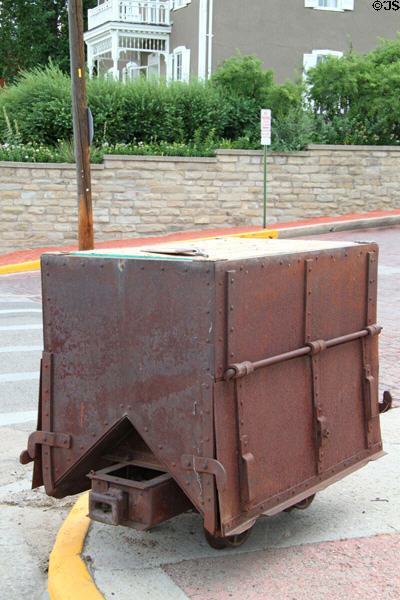 Mine cart as street furniture. Trinidad, CO.