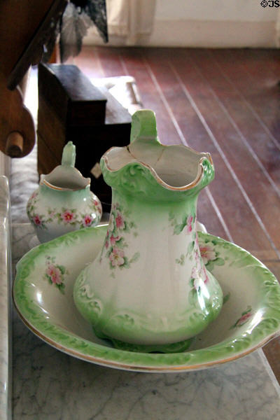 Wash basin & pitcher at Baca Adobe House. Trinidad, CO.