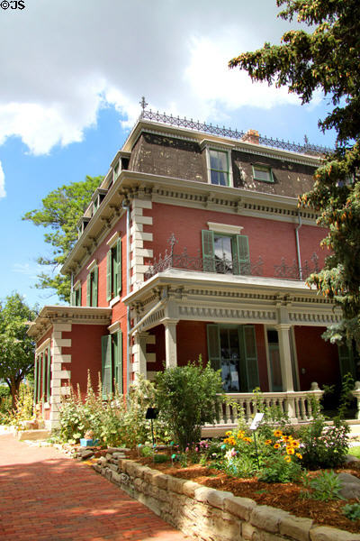 Garden & rear facade of Frank Bloom Mansion. Trinidad, CO.