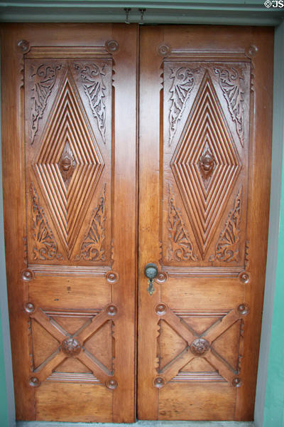 Front door of Frank Bloom Mansion. Trinidad, CO.