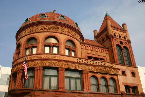 Building details of Barnum Museum. Bridgeport, CT.