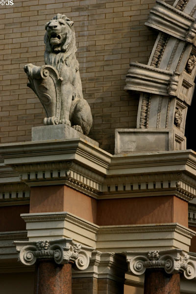 Lion of on Court Exchange building. Bridgeport, CT.