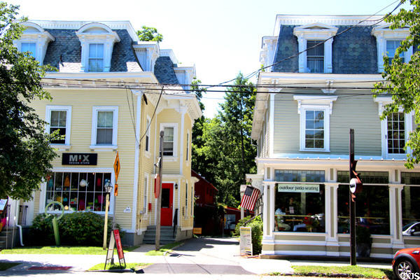 Henry Hale Store & House (1871 & 1873) (25 & 29 Whitfield St.) on Guilford town green. Guilford, CT. Style: Second Empire.