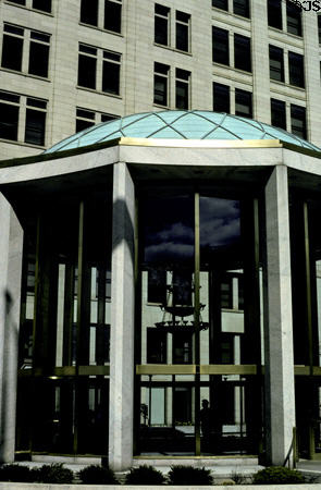 Modern external entry hall on Travelers Tower. Hartford, CT.