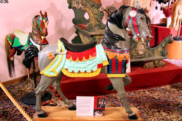 Carved horse (c1910) by Charles Carmel at New England Carousel Museum. Bristol, CT.