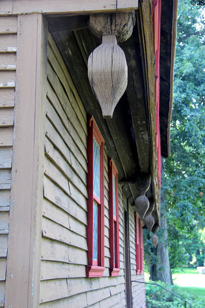 Decorative finials of Stanley-Whitman House. Farmington, CT.