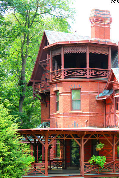 Projections of Mark Twain House. Hartford, CT.