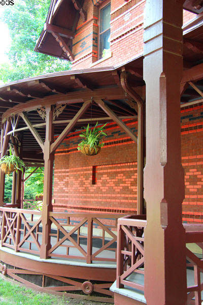 Porch of Mark Twain House. Hartford, CT.