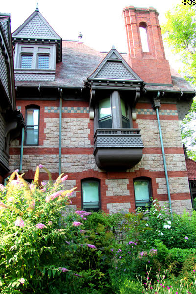 Stonework & brickwork details of Katharine Seymour Day House. Hartford, CT.