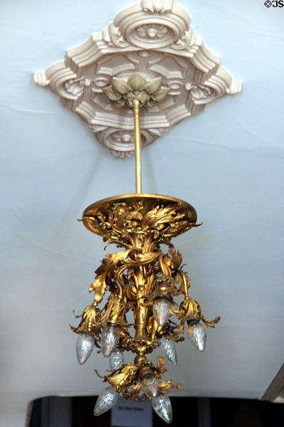 Light fixture in entrance hall of Isham-Terry House Museum. Hartford, CT.