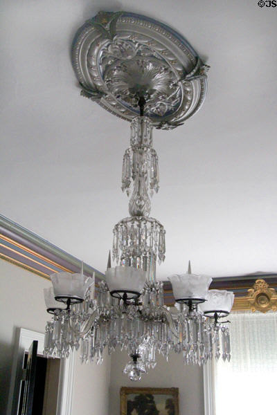 Chandelier in parlor at Isham-Terry House Museum. Hartford, CT.